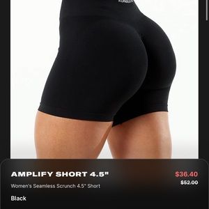 Alphalete Athletics Black Amplify Shorts Size S